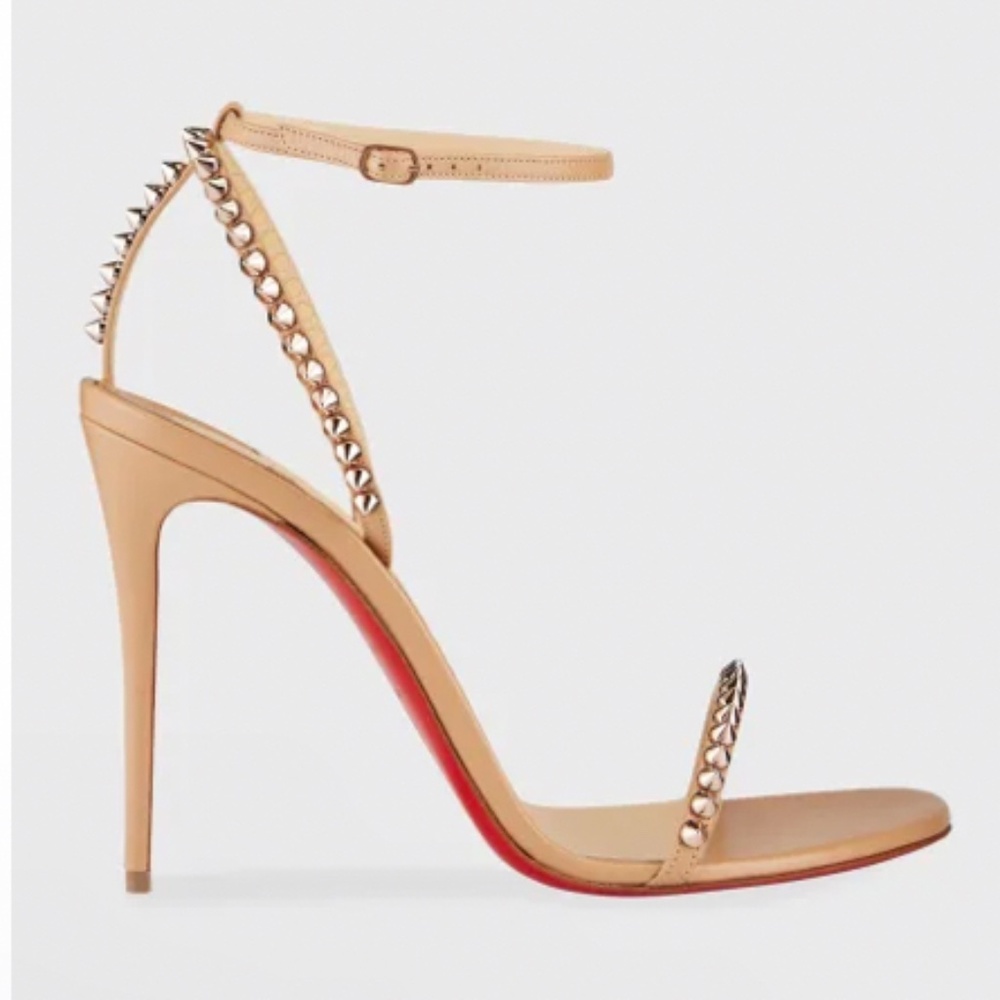 Christian Louboutin So Me Spike Red Sole Sandals